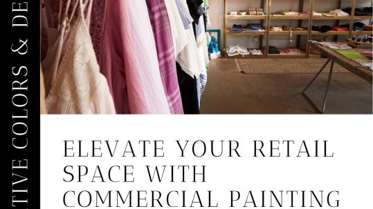 Retail space in Naples, Florida with freshly painted walls by Creative Colors and Design.