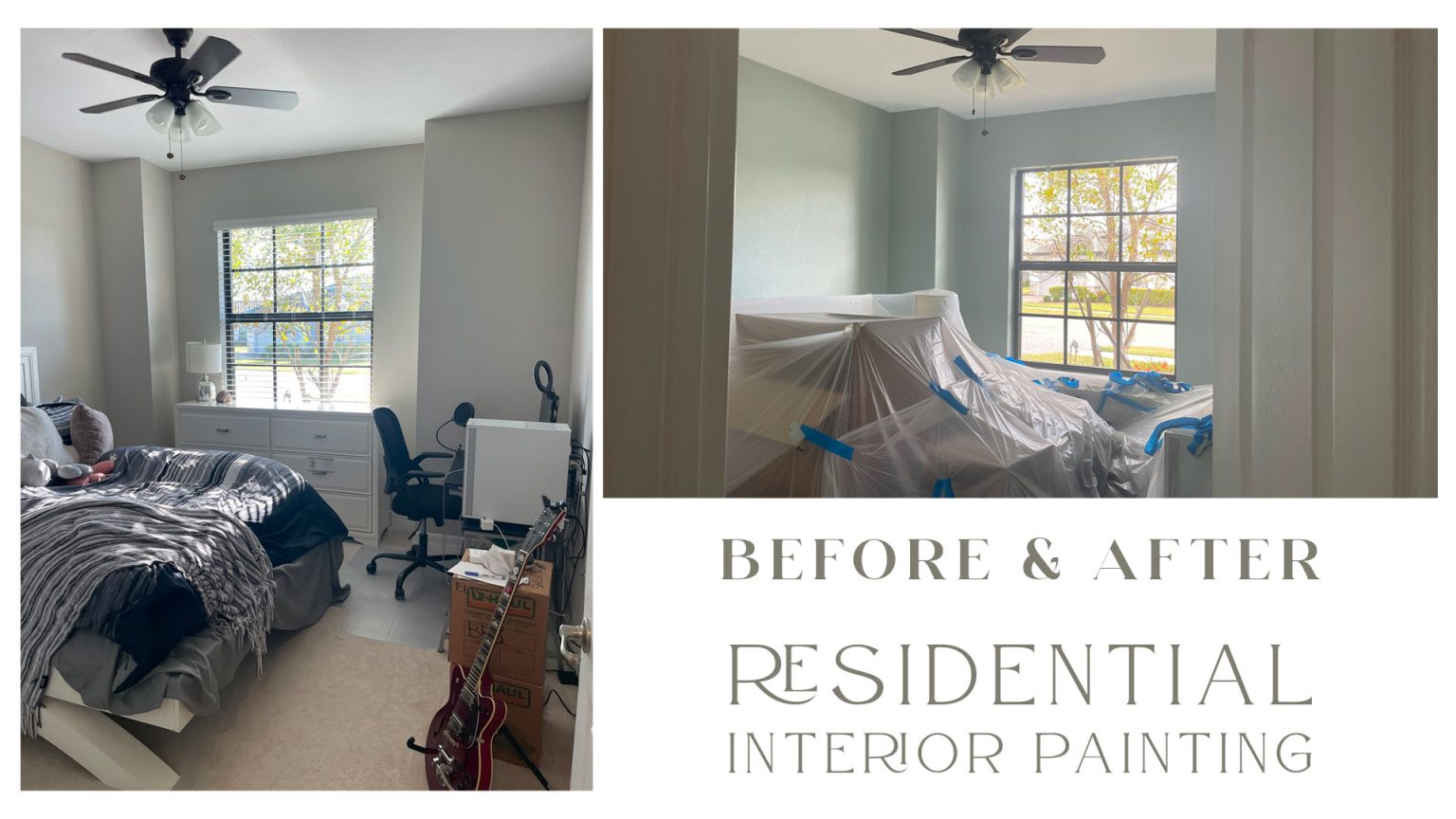 Image showcasing Transforming Two Bedrooms with Modern Colors in Naples, FL with ...