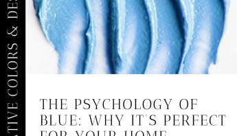 Blue paint swatches showing different shades from light sky blue to deep navy