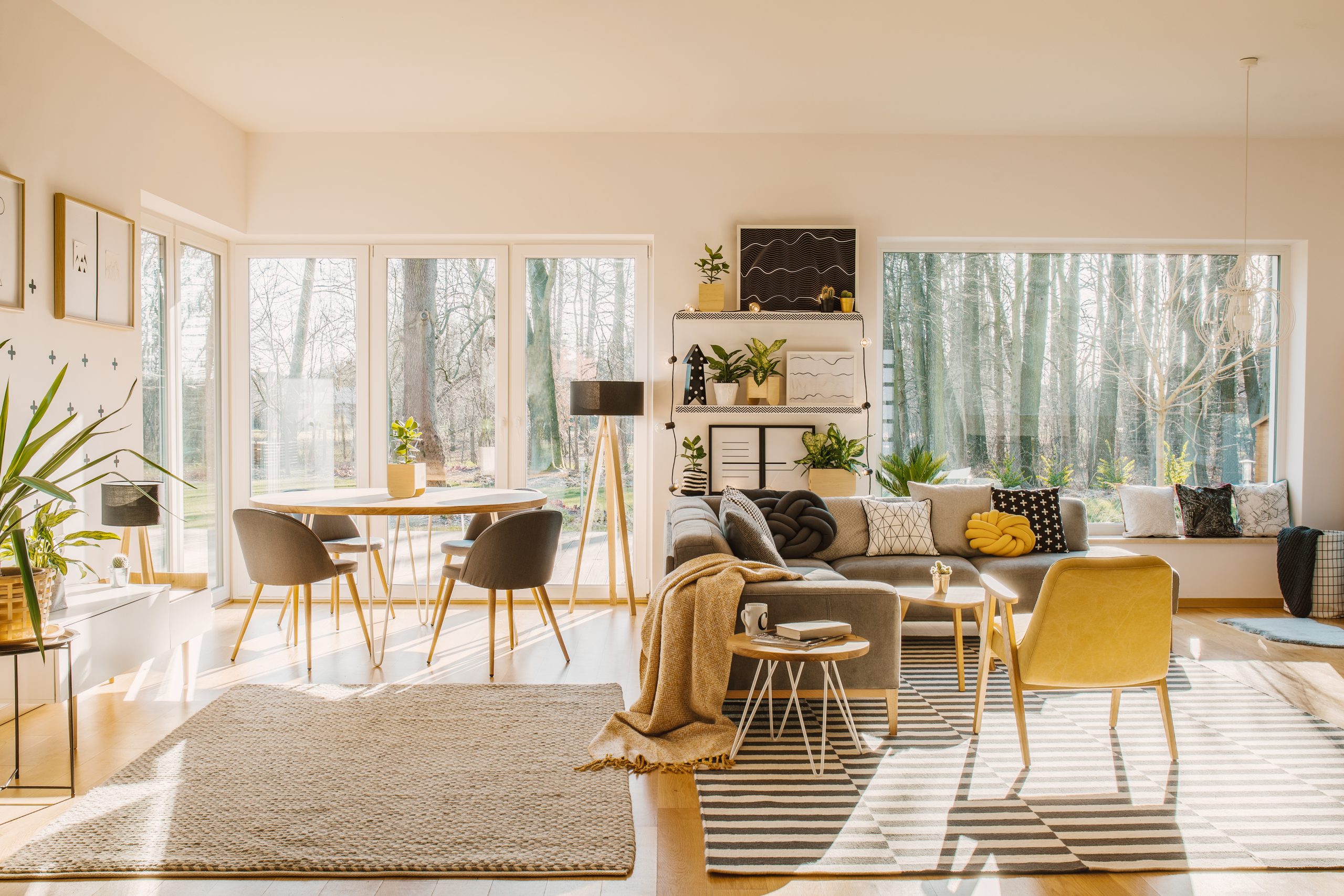 Yellow-inspired home design concept created through professional color consulting in Naples, FL, showcasing how warm yellow tones enhance brightness, mood, and modern style.